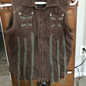 Dollhouse snap button shirt